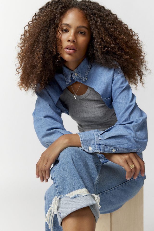 Urban Renewal Remade Denim Shirt Shrug | Urban Outfitters