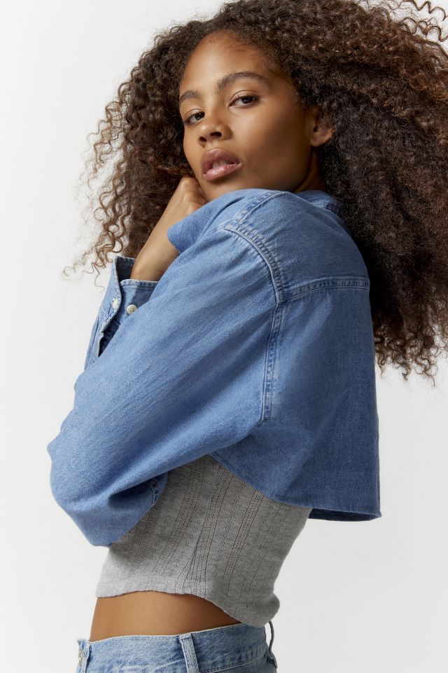 Urban Renewal Remade Denim Shirt Shrug #3