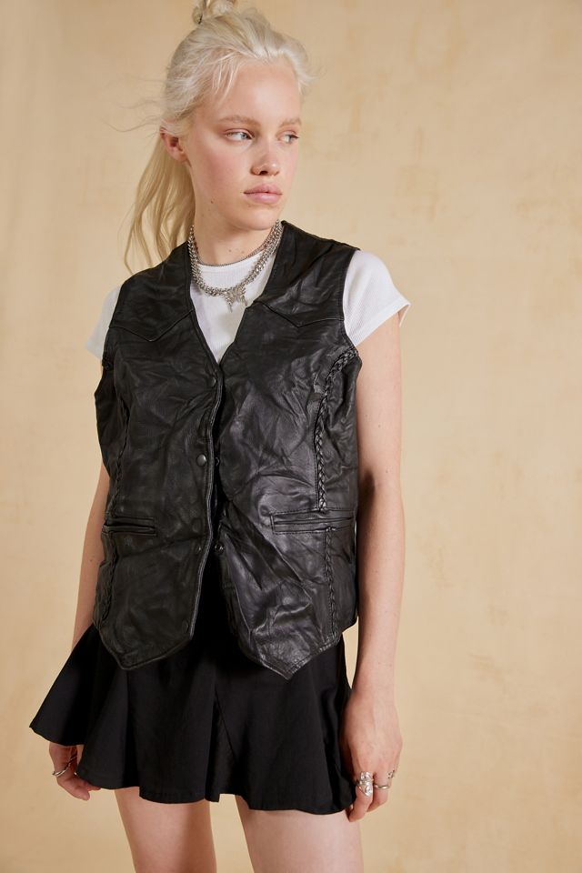 Urban Renewal Vintage Leather Vest Urban Outfitters