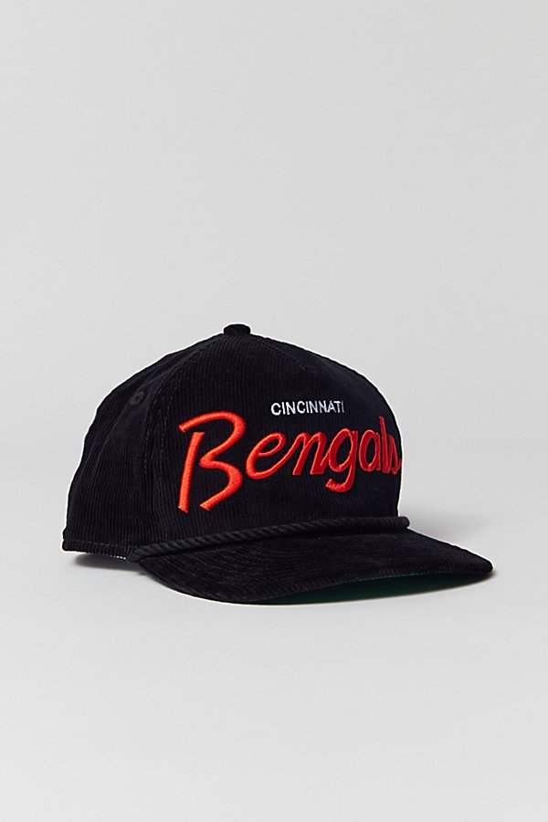 New Era Cincinnati Bengals Corduroy Golfer Snapback Hat In Black, Men's At Urban Outfitters