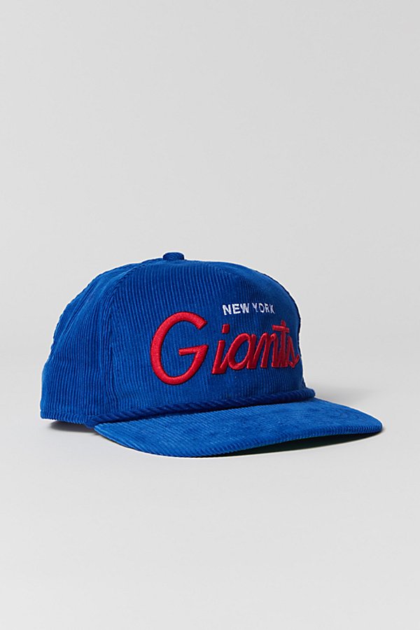 New Era New York Giants Corduroy Golfer Snapback Hat In Blue, Men's At Urban Outfitters