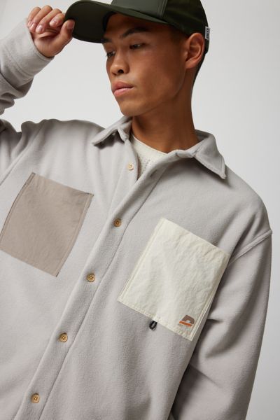 Fleece button 2025 down shirt