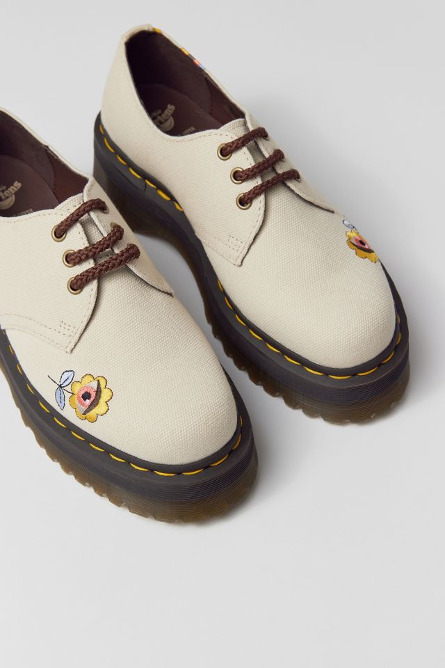 Dr. Martens 1461 Quad Retro Ray Canvas Platform Oxford Shoe