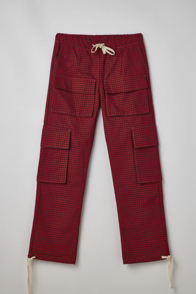 KROST DOTTED PRINT CARGO PANT IN RED AT URBAN OUTFITTERS