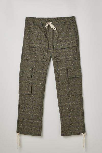 KROST PAISLEY CARGO PANT IN DARK GREEN AT URBAN OUTFITTERS