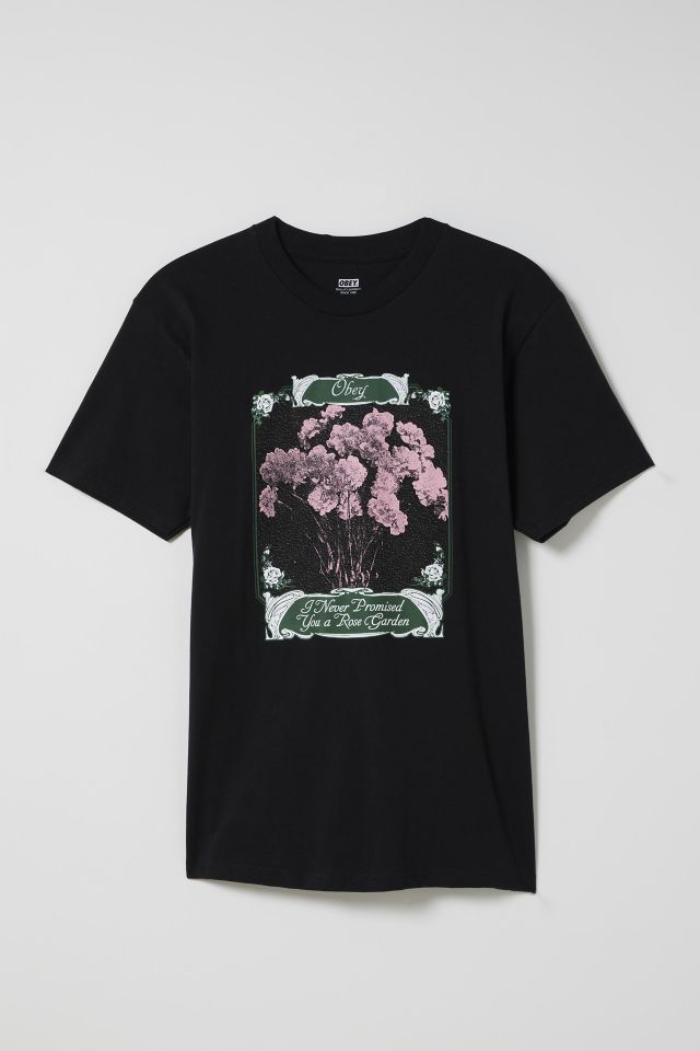 Obey rose cheap t shirt