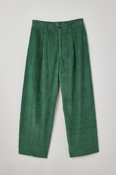 Urban Outfitters Uo Baggy Corduroy Beach Pant In Olive