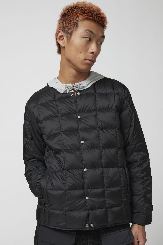 Mens quilted store down coat