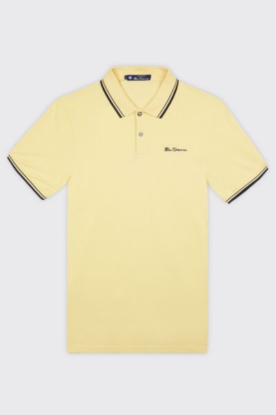 Ben Sherman Signature Organic Cotton Polo Shirt In Lemon