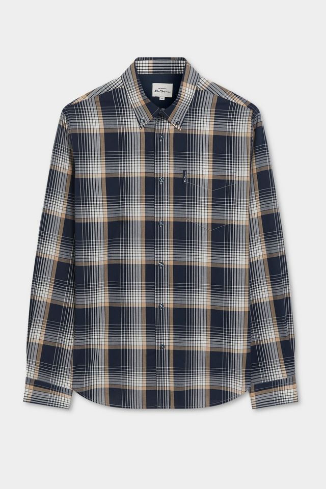 Ben Sherman Linear Check Button Down Shirt | Urban Outfitters