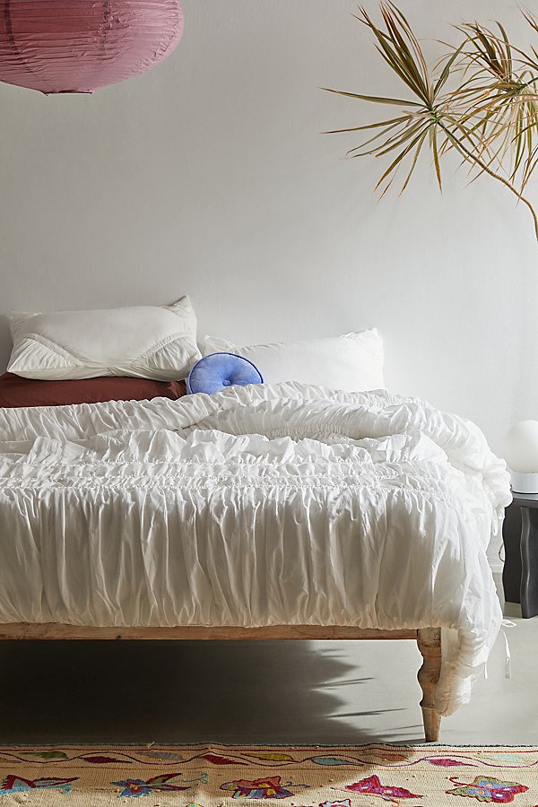 Shop Urban Outfitters Rita Ruffle Comforter In White At