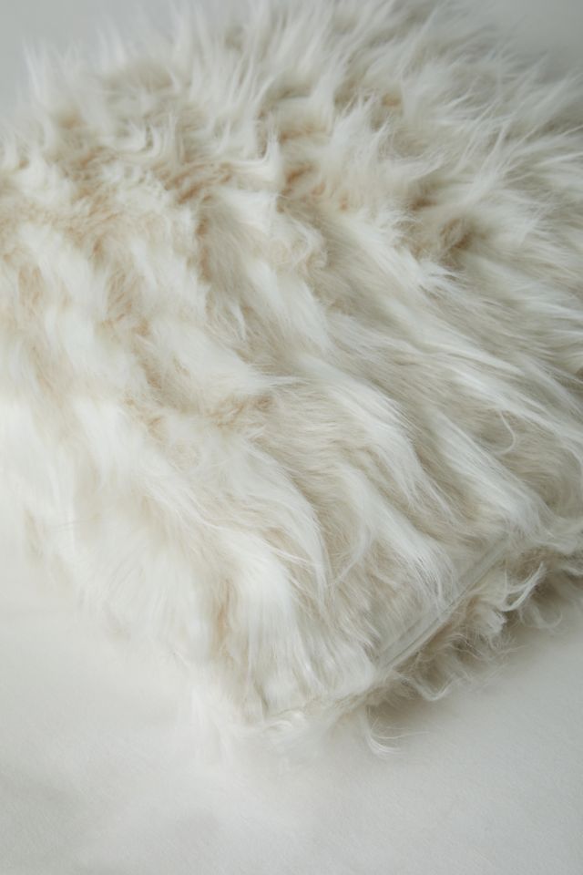 Darrah Faux Fur Throw Pillow #2