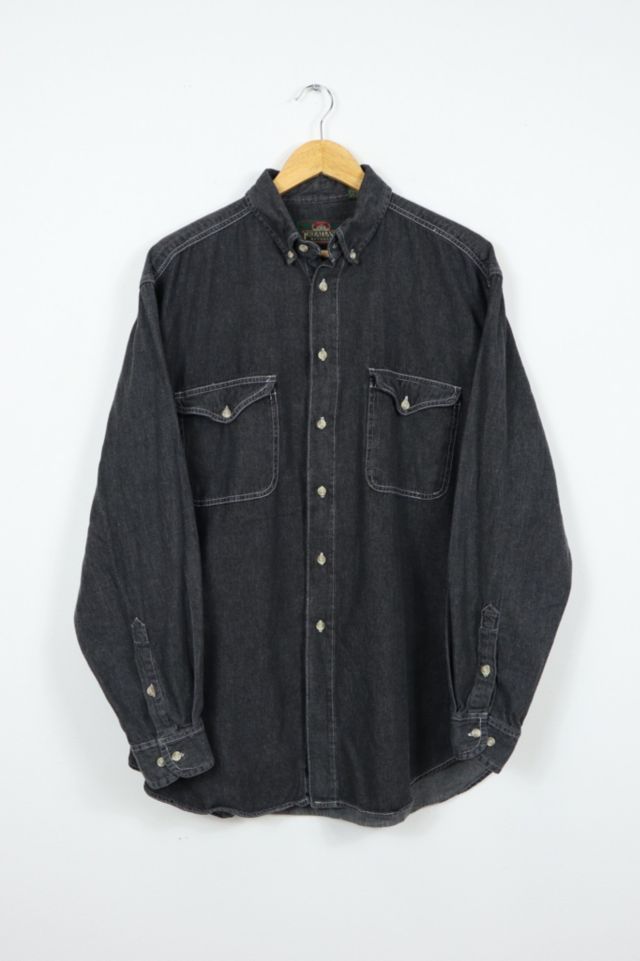 Vintage Black Denim Button-Down Shirt | Urban Outfitters