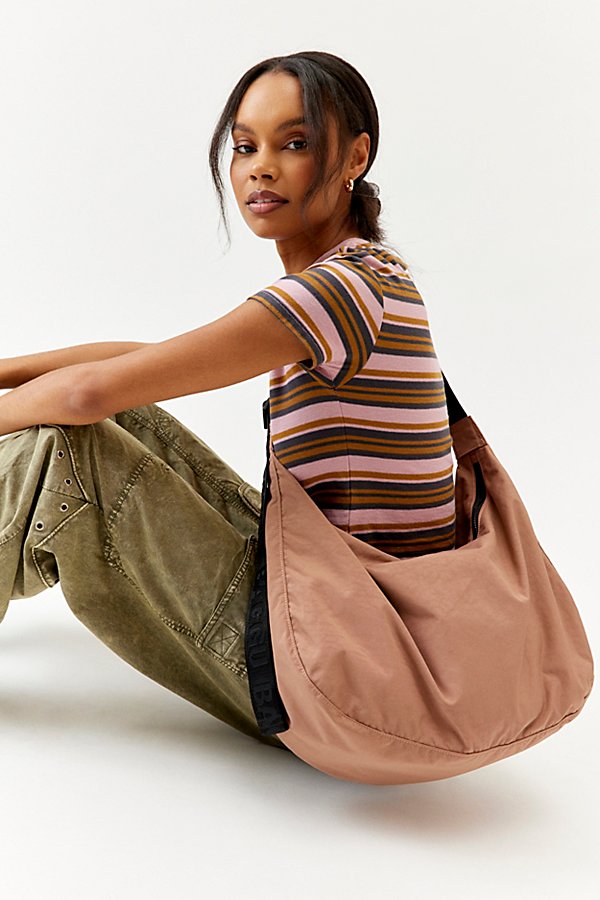 Shop Baggu Large Nylon Crescent Bag In Cocoa, Women's At Urban Outfitters