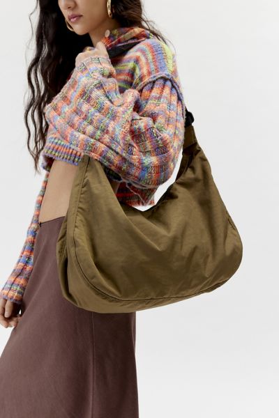 Shop Baggu Large Nylon Crescent Bag In Seaweed, Women's At Urban Outfitters