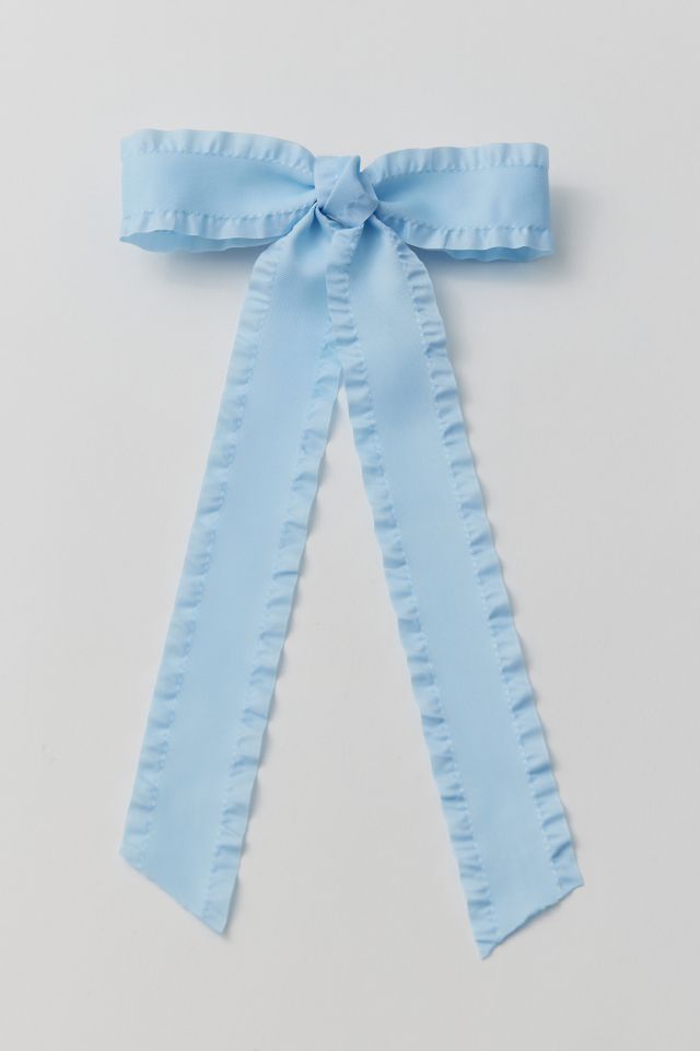 Lettuce-Edge Hair Bow Barrette #1