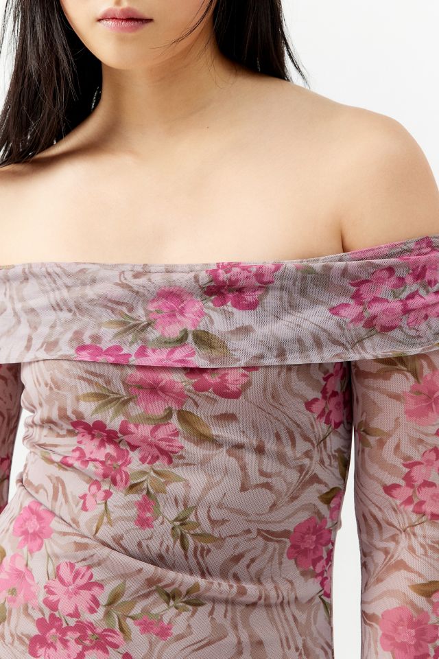 Robe Mini UO Isla Manches Longues Épaules Dénudées #2