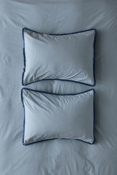 Breezy Cotton Percale Tassel Sham Set