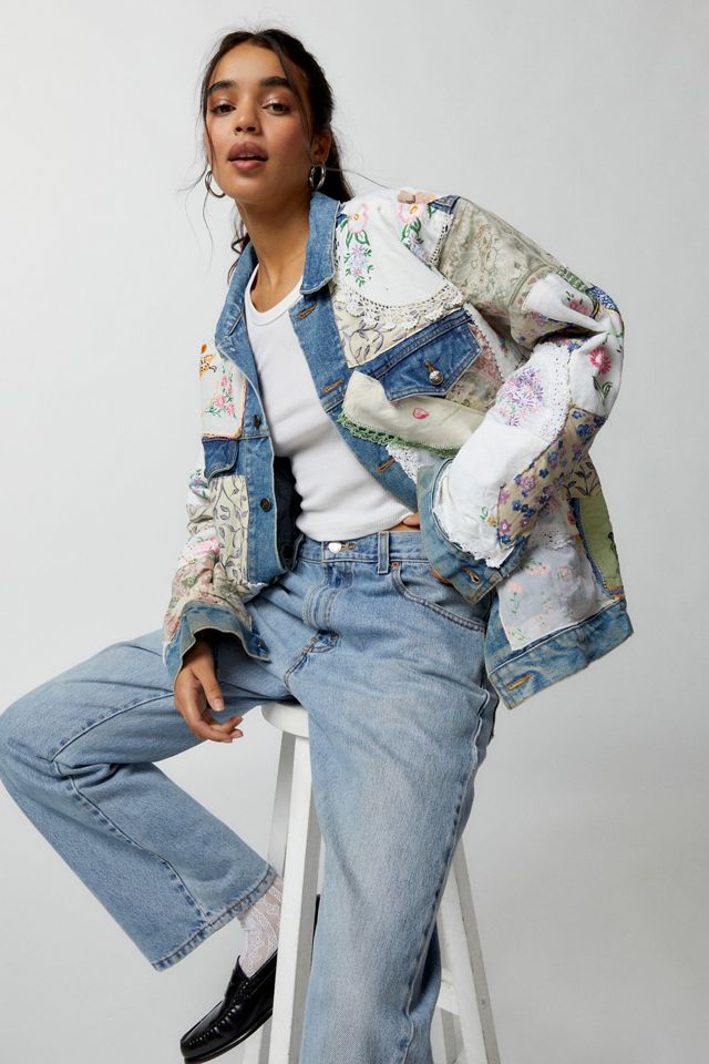Urban Renewal Remade Embroidered Patch Denim Jacket | Urban Outfitters