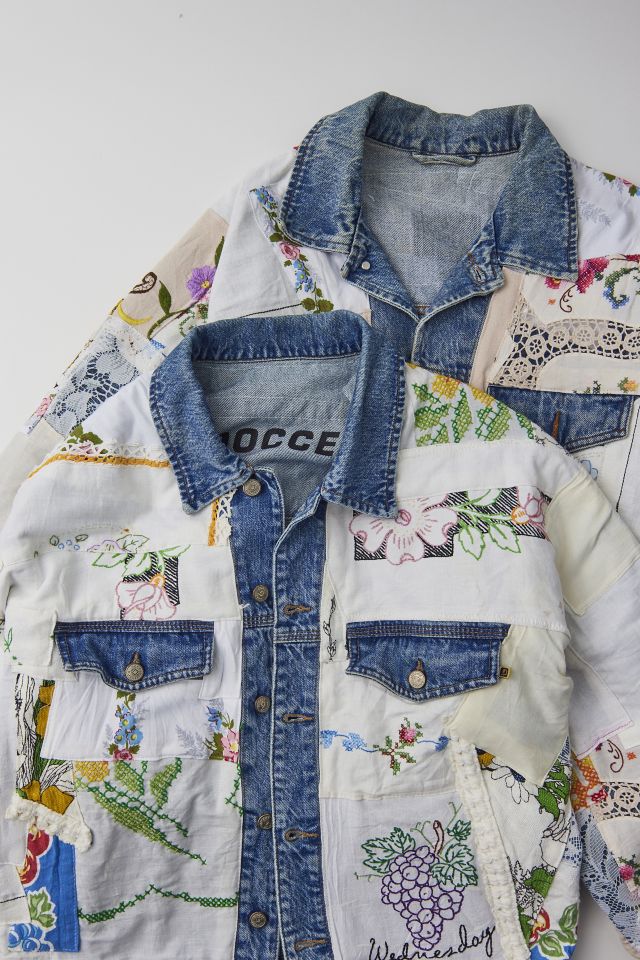 Urban Renewal Remade Embroidered Patch Denim Jacket