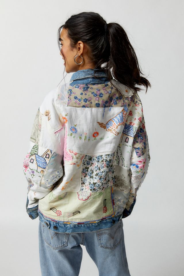 Urban Renewal Remade Embroidered Patch Denim Jacket | Urban Outfitters