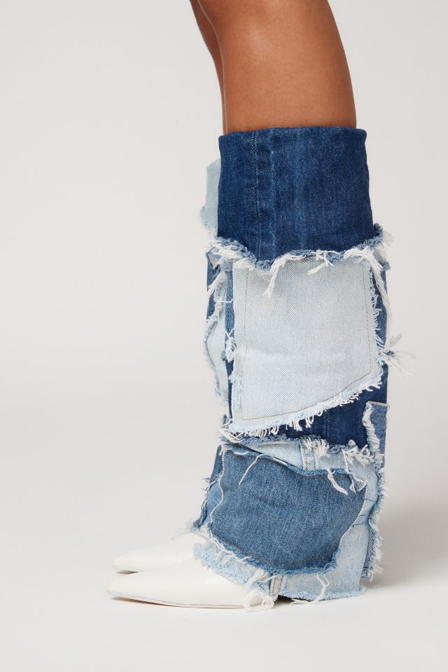 Urban Renewal Remade Patchwork Denim Leg Warmer #4
