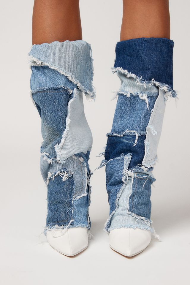 Urban Renewal Remade Patchwork Denim Leg Warmer #5