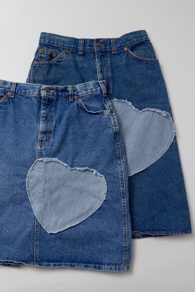 【THE MUSEUM VISITOR】 HEART POCKET WASHED DENIM SKIRT Edikted Heart Pocket Denim Mini Skirt | PacSun