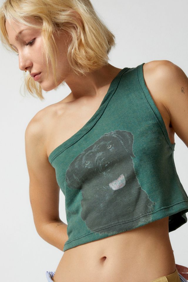 Urban Renewal Remade One Shoulder Animal Tank Top | Urban Outfitters