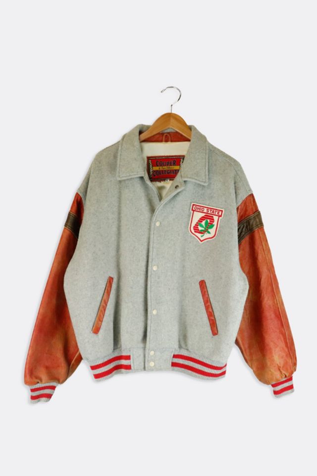 Mens Vintage Ohio State discount Varsity Coat. 100% Leather