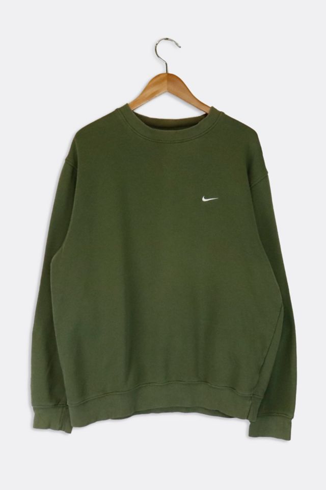 Vintage olive green nike sweatshirt hot sale