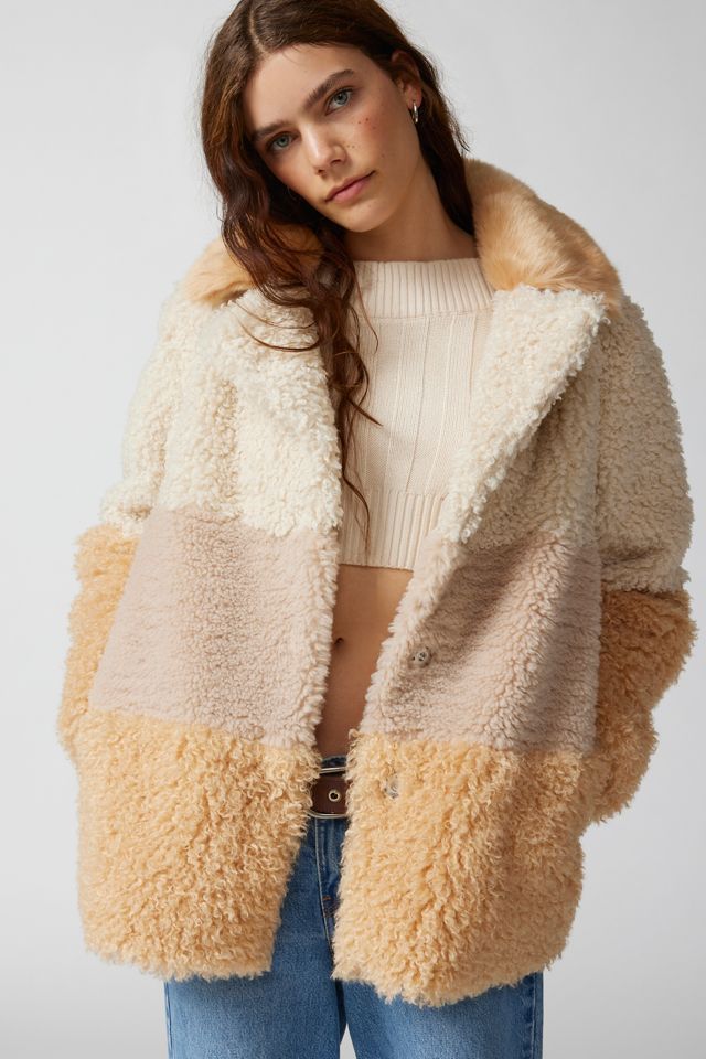 UO Kerry Faux Fur Patchwork Jacket #2
