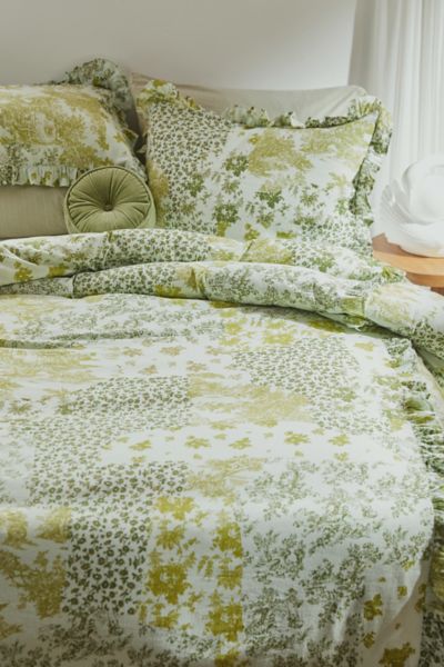 Ruffle Toile Duvet Cover