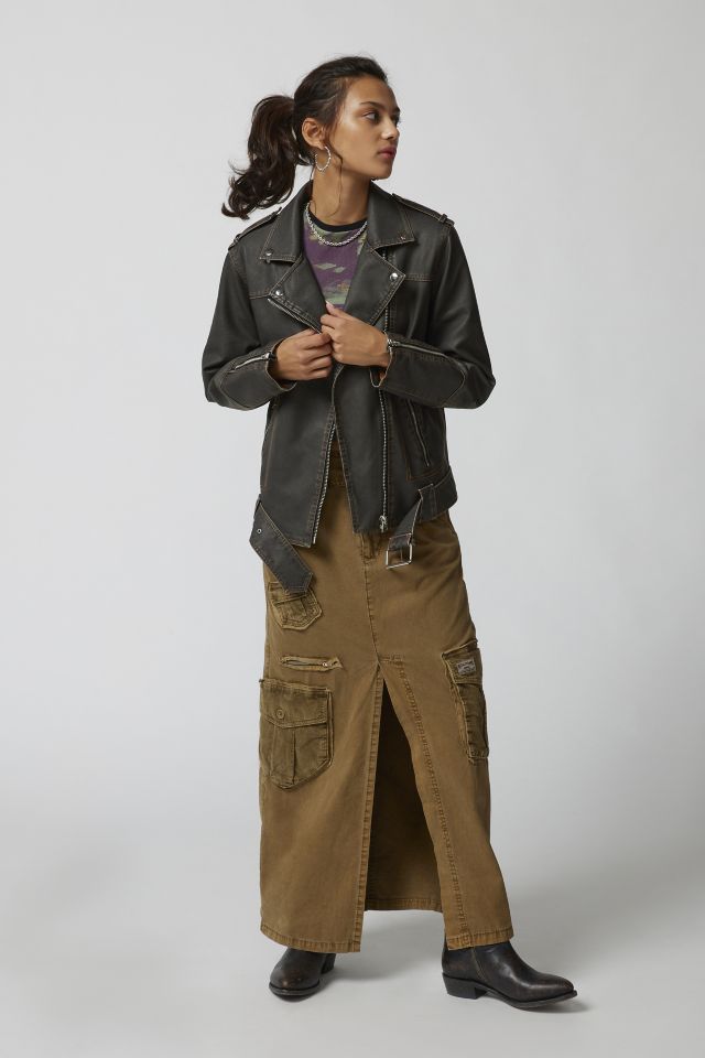 UO Geri Distressed Moto Jacket #1