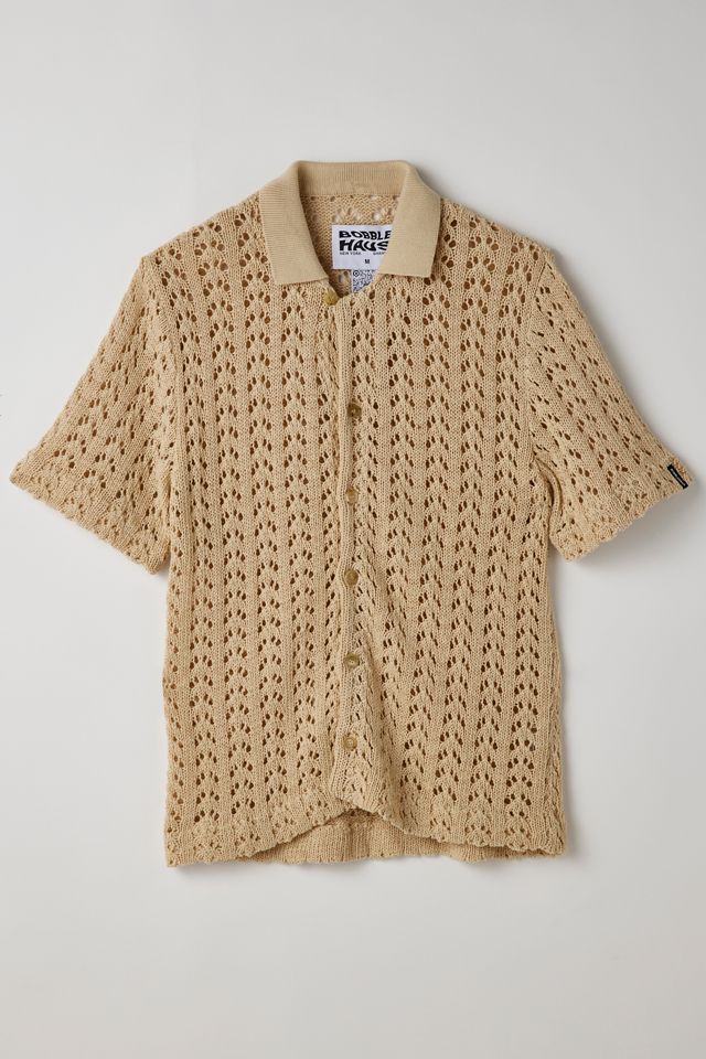 BOBBLEHAUS Recycled Cotton Knit ButtonDown Shirt Urban Outfitters