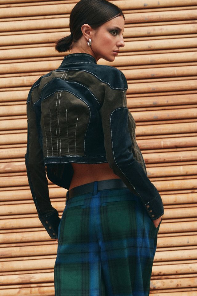 BDG Terreto Cropped Racer Moto Jacket | Urban Outfitters