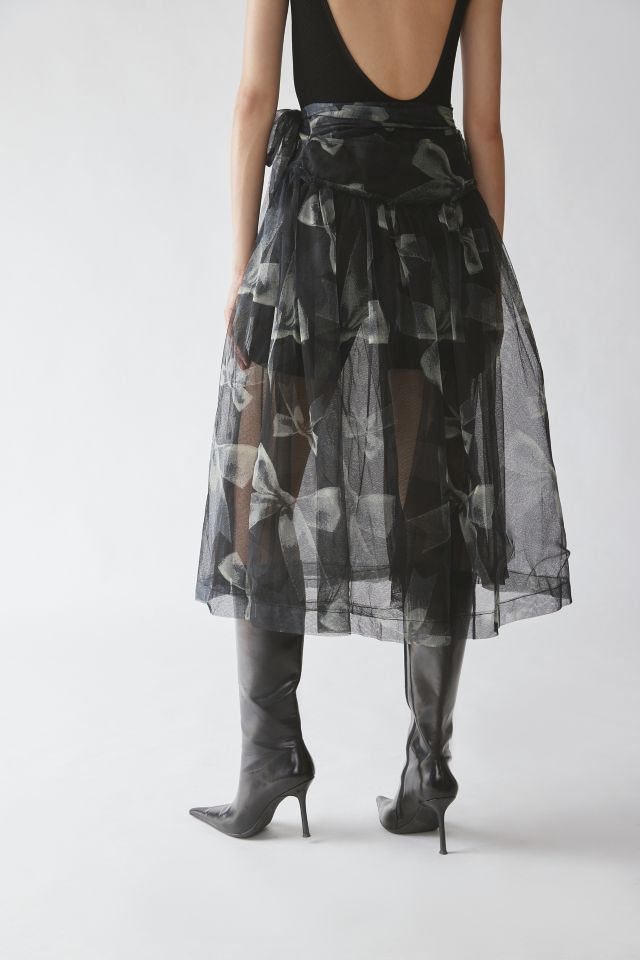 UO Brielle Sheer Midi Skirt #4