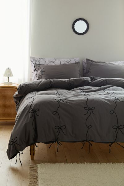 Lacey Bows Embroidered Duvet Cover