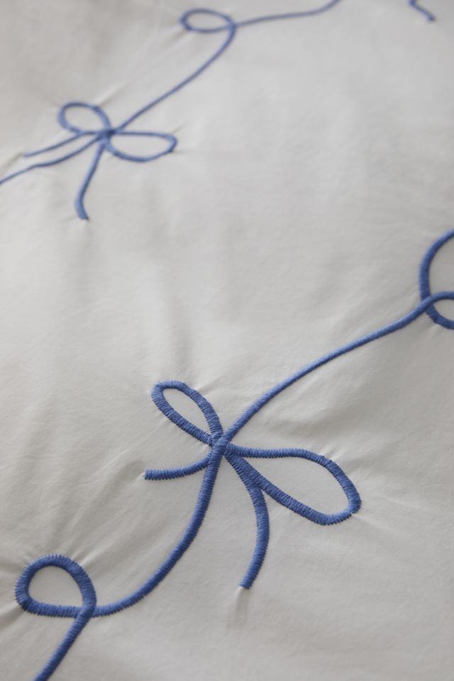Lacey Bows Femme Embroidered Duvet Cover #3