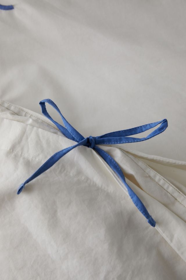 Lacey Bows Femme Embroidered Duvet Cover #4