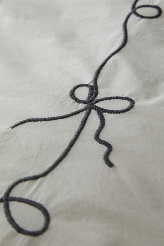 Lacey Bows Embroidered Duvet Cover