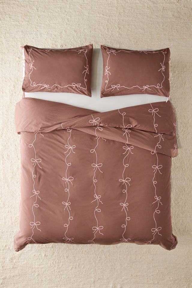 Lacey Bows Embroidered Duvet Cover #1