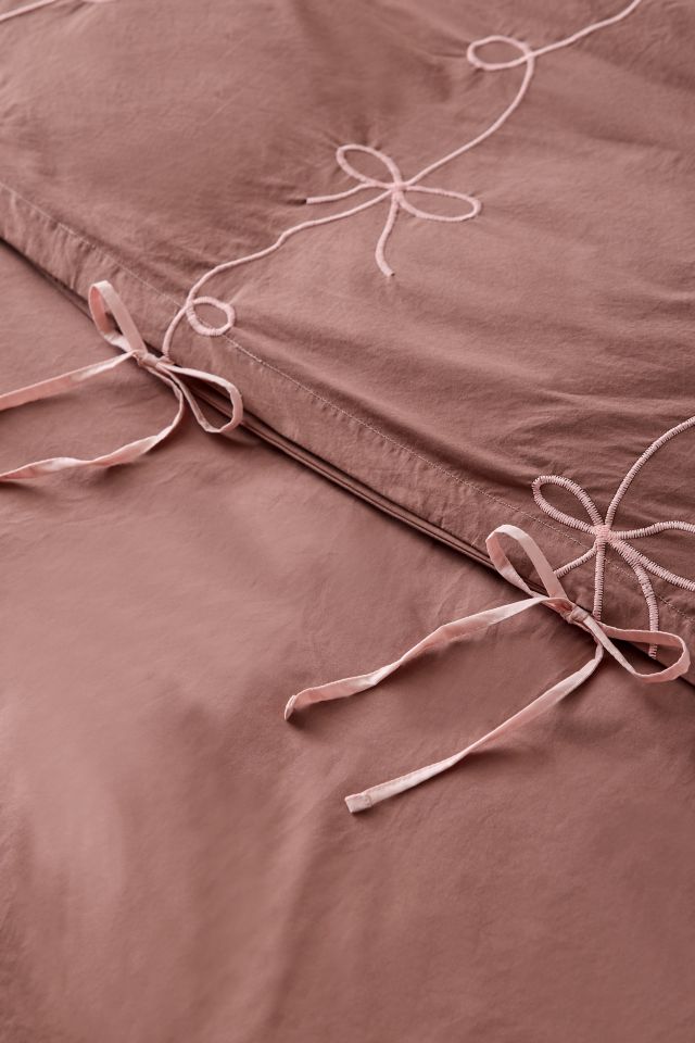 Lacey Bows Embroidered Duvet Cover #3