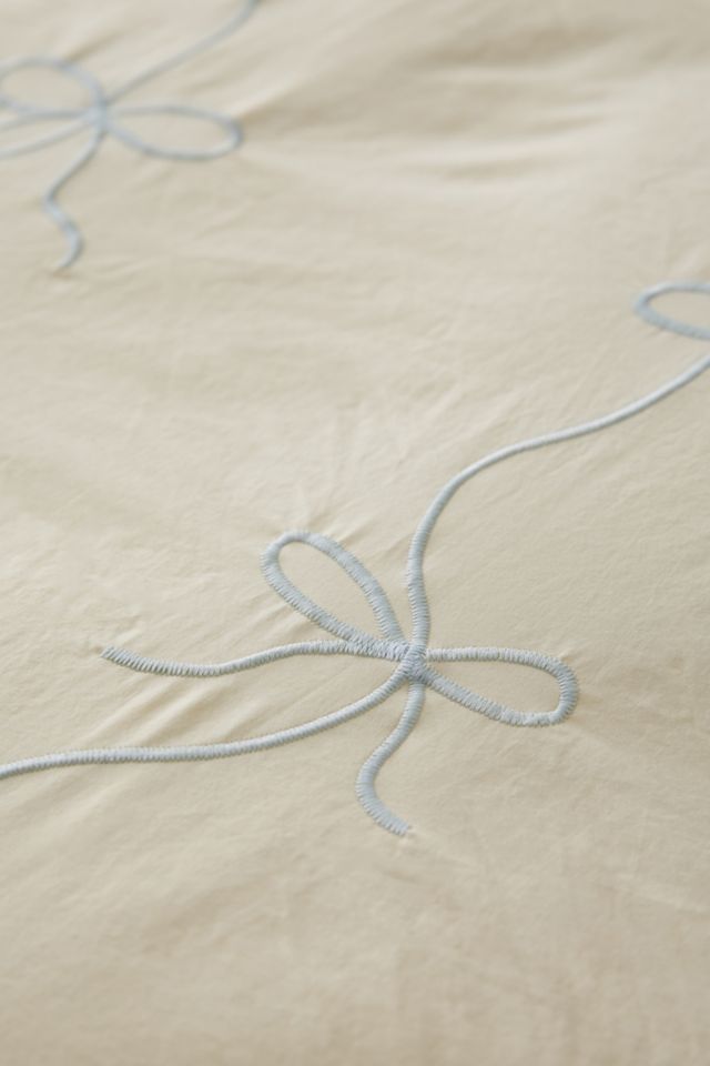 Lacey Bows Femme Embroidered Duvet Cover #2