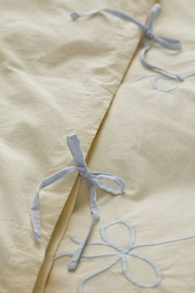 Lacey Bows Femme Embroidered Duvet Cover #3