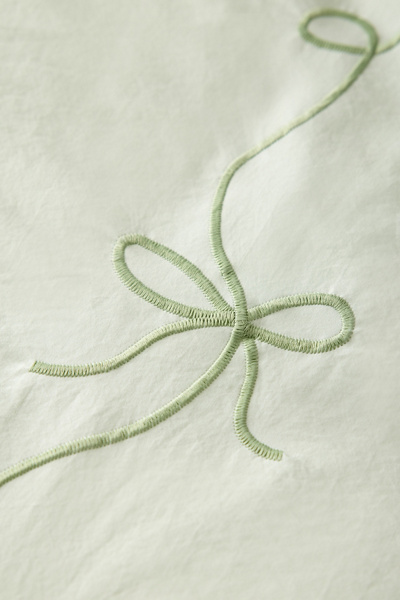 Lacey Bows Embroidered Duvet Cover - Thumbnail 4