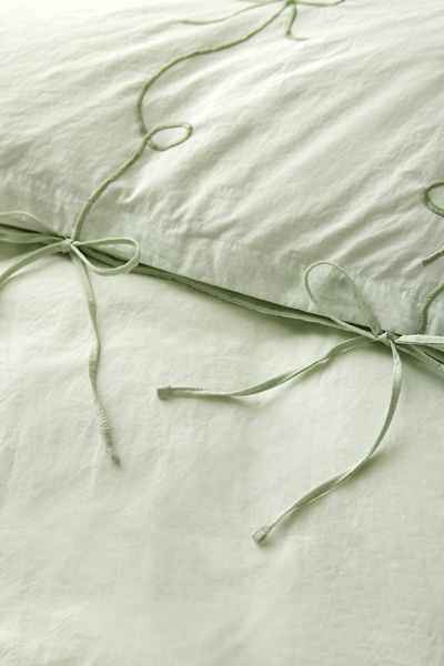 Lacey Bows Embroidered Duvet Cover - Thumbnail 5