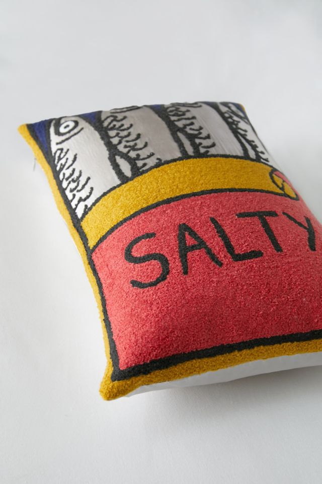Salty Sardine Throw Pillow #2