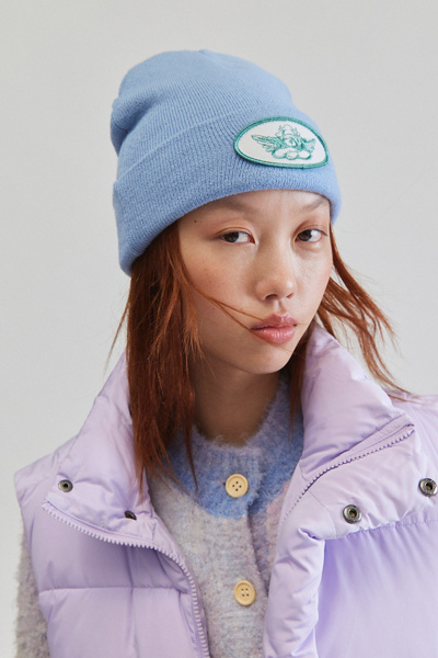 Boys Lie Logo Patch Beanie In Pink | ModeSens display picture 1