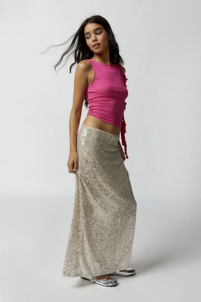 Urban Renewal Parties Remnants Sequined Maxi Skirt Urban